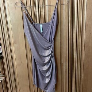 Lucy I’m the Sky Ladies XS Sparkly Taupe cocktail dress shimmery